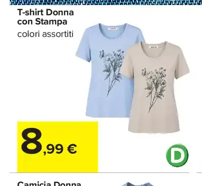 T-shirt donna con stampa