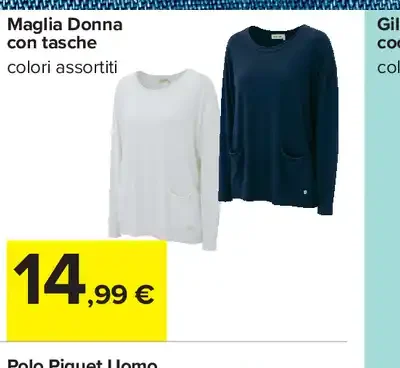 Maglia donna con tasche