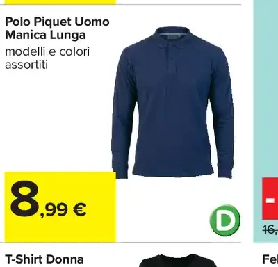 Polo piquet uomo Manica Lunga