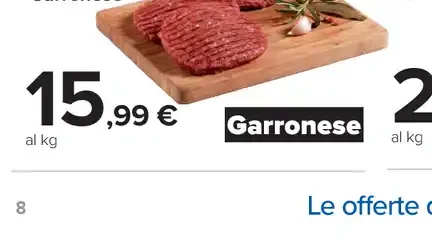 Hamburger di bovino adulto Garronese