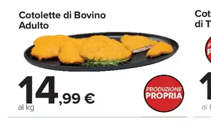 Costolette di bovino adulto