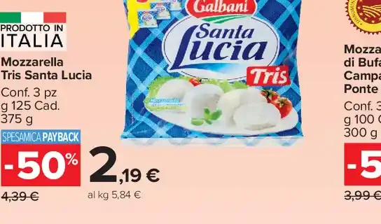 Mozzarella Tris Santa Lucia
