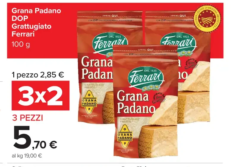 Grana Padano DOP grattugiato Ferrari