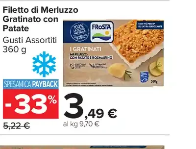 Filetto di merluzzo gratinato con patate Frosta