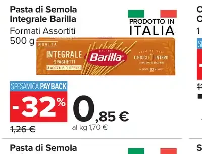 Pasta di semola integrale Barilla