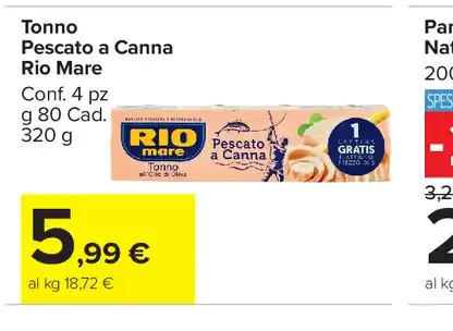 Tonno pescato a canna Rio Mare