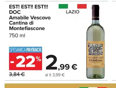 EST! EST!! EST!!! DOC Amabile Vescovo Cantina di Montefiascone