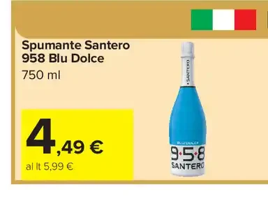 Spumante Santero 958 Blu Dolce