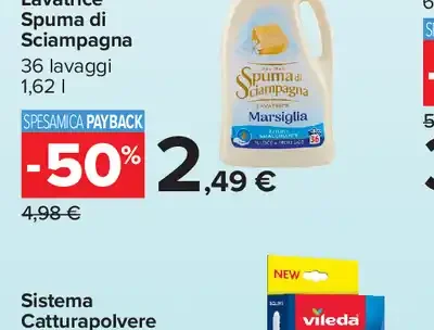 Detersivo Liquido Lavatrice Spuma di Sciampagna