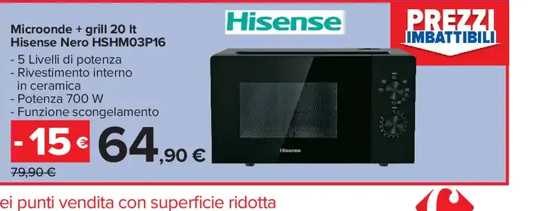 Microonde + grill Hisense