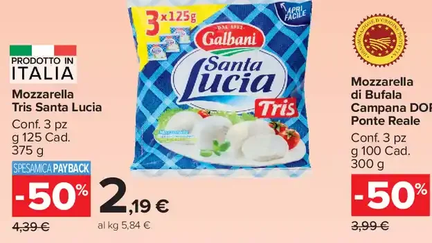 Mozzarella Tris Santa Lucia