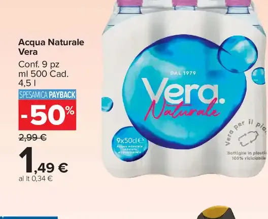 Acqua naturale Vera