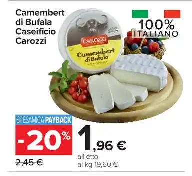 Camembert di bufala caseificio Carozzi