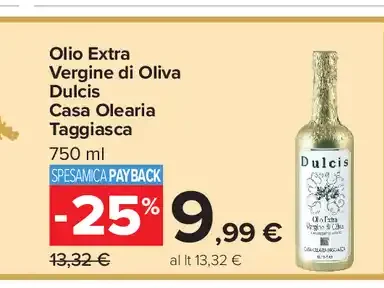 Olio Extra Vergine di Oliva Dulcis Casa Olearea Taggiasca