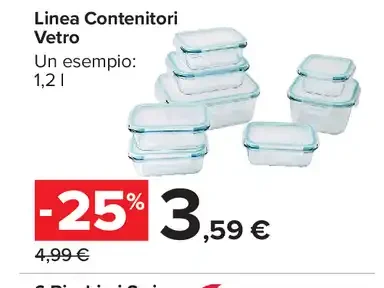 Linea contenitori Vetro