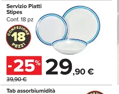Servizio piatti Stipes