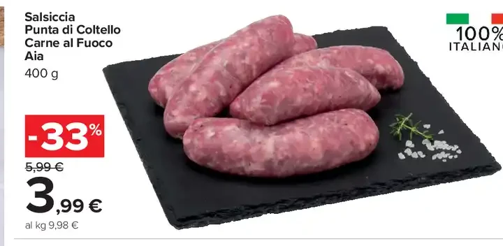 Salsiccia punta di coltello Carne al Fuoco Aia