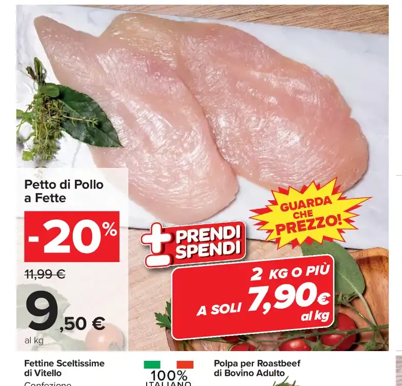 Petto di pollo a fette