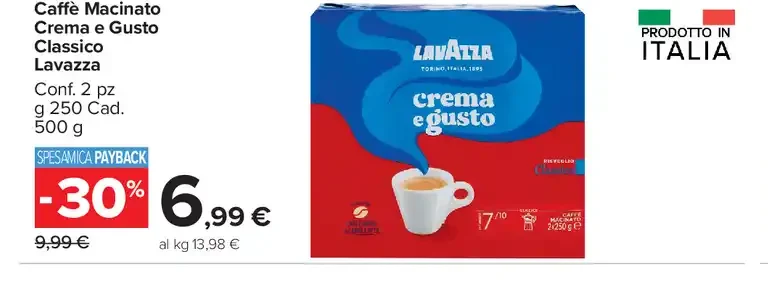 Caffè Macinato Crema e Gusto Lavazza