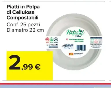 Piatti in polpa di cellulosa compostabili