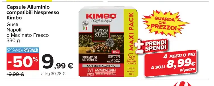 Capsule alluminio compatibili Nespresso Kimbo