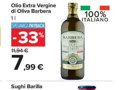 Olio extra vergine di oliva Barbera