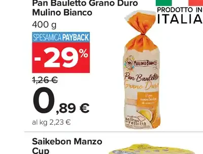 Pan Bauletto Grano Duro Mulino Bianco