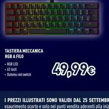 ioplee Tastiera meccanica RGB a filo