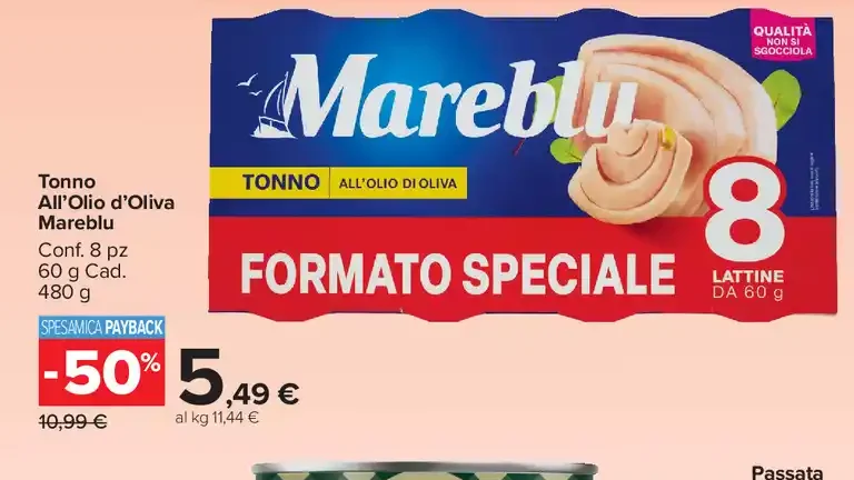 Tonno all'olio d'oliva Mareblu