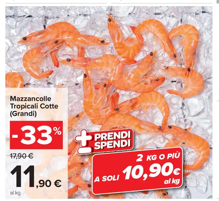 Mazzancolle tropicali cotte grandi