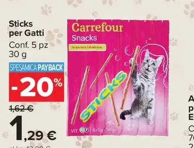 Sticks per Gatti Carrefour