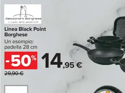 Linea Black Point Borghese padella 28 cm