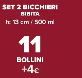 Set 2 bicchieri bibita