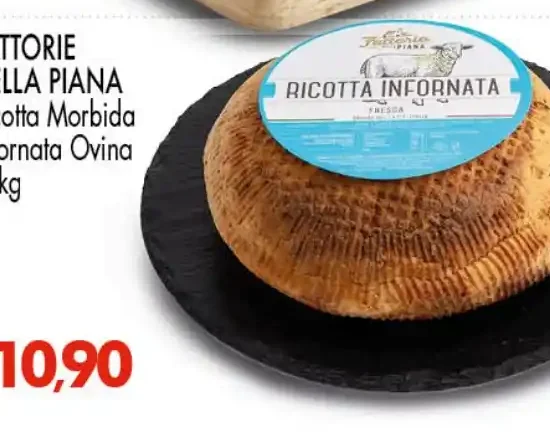 Ricotta morbida infornata ovina Fattorie della Piana