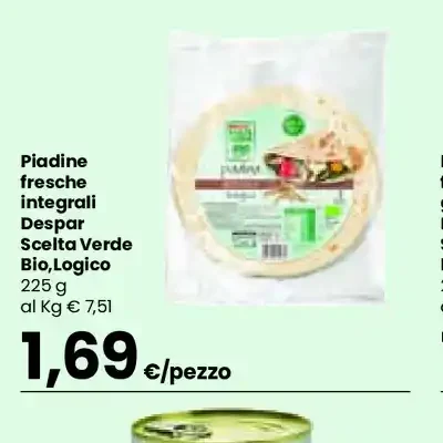 Piadine fresche integrali