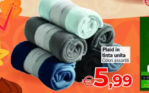 Plaid in tinta unita