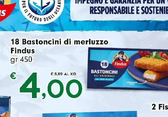 18 Bastoncini di merluzzo Findus