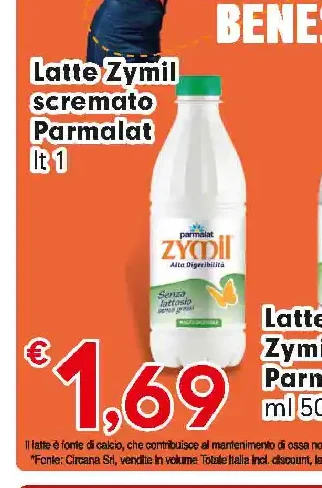 Latte Zymil scremato Parmalat