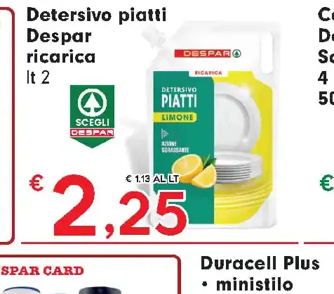 Detersivo piatti Despar ricarica