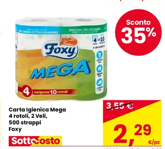 Carta igienica Mega Foxy