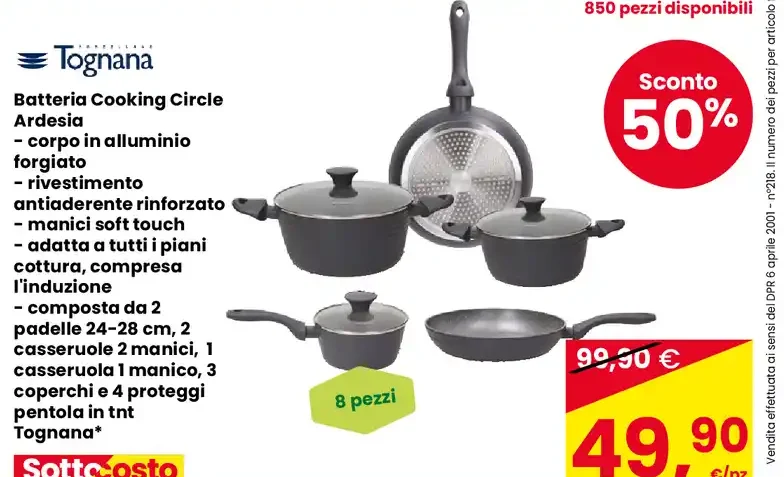 Batteria di pentole 8 pezzi