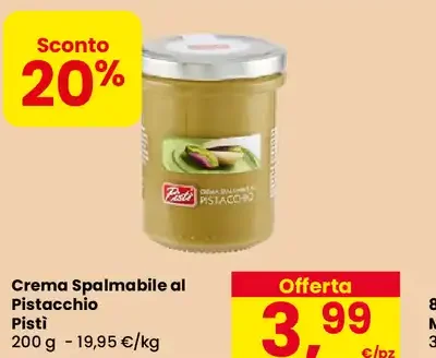 Crema spalmabile al pistacchio