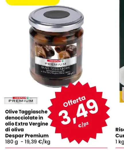 Olive taggiasche denocciolate in olio extravergine di oliva Despar Premium