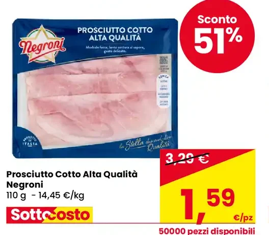 Prosciutto cotto Alta Qualità Negroni