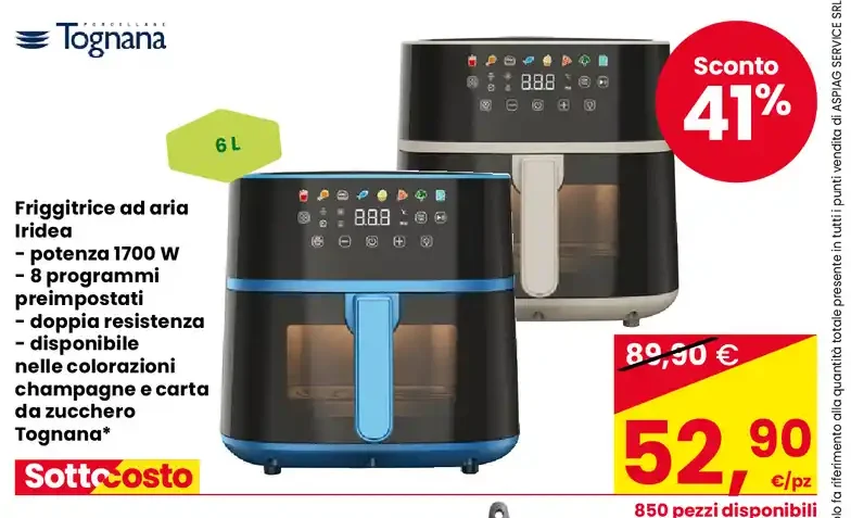 Friggitrice ad aria 6 L Tognana