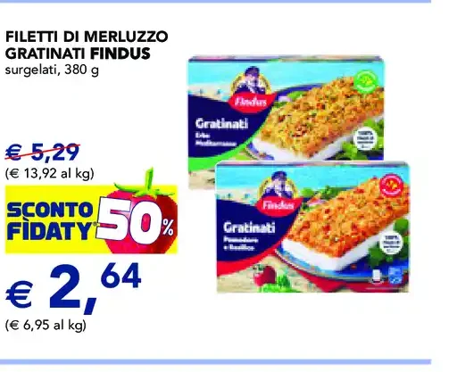 Filetti di merluzzo gratinati Findus