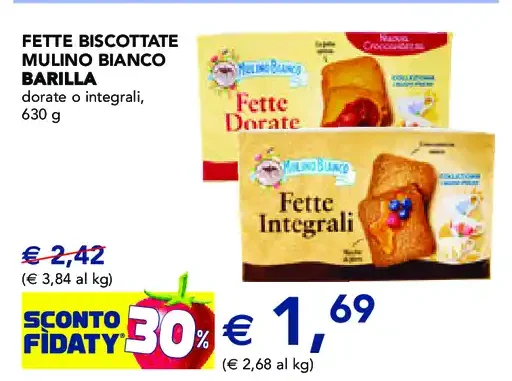 Fette biscottate Mulino Bianco Barilla