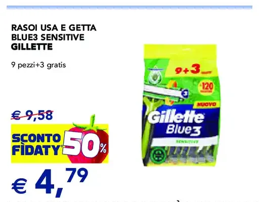 Rasoi usa e getta Blue3 Sensitive Gillette
