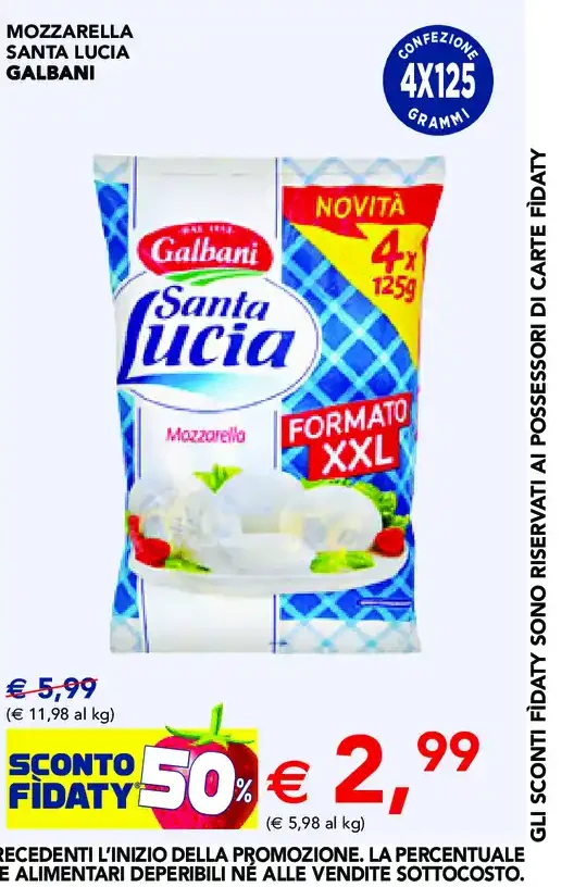 Mozzarella Santa Lucia Galbani