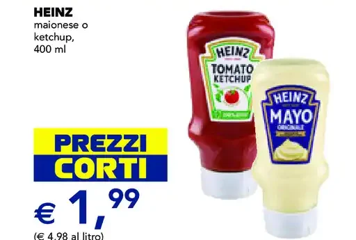 Maionese o ketchup Heinz